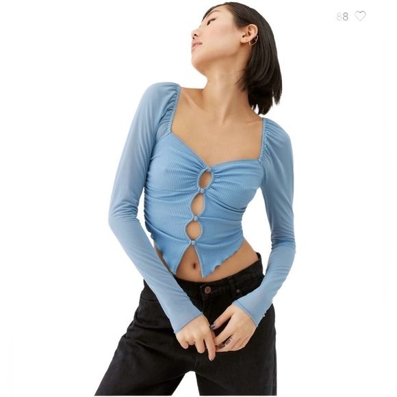 Urban Outfitters Tops - Urban Outfitters “Close to Me Peakaboo” Cotton blend crop top, NWT size small!